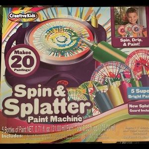 Spin and splatter paint machine